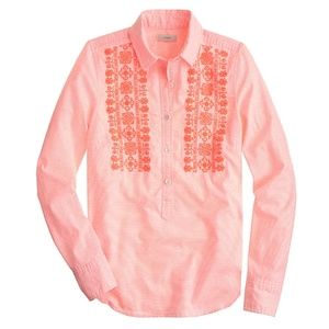 J. Crew | Embroidered stripe popover 00